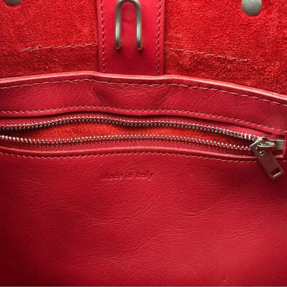 Cèline Phoebe Philo '18 Small Big Bag in Cherry Red Supple Calfskin Trapeze Tote